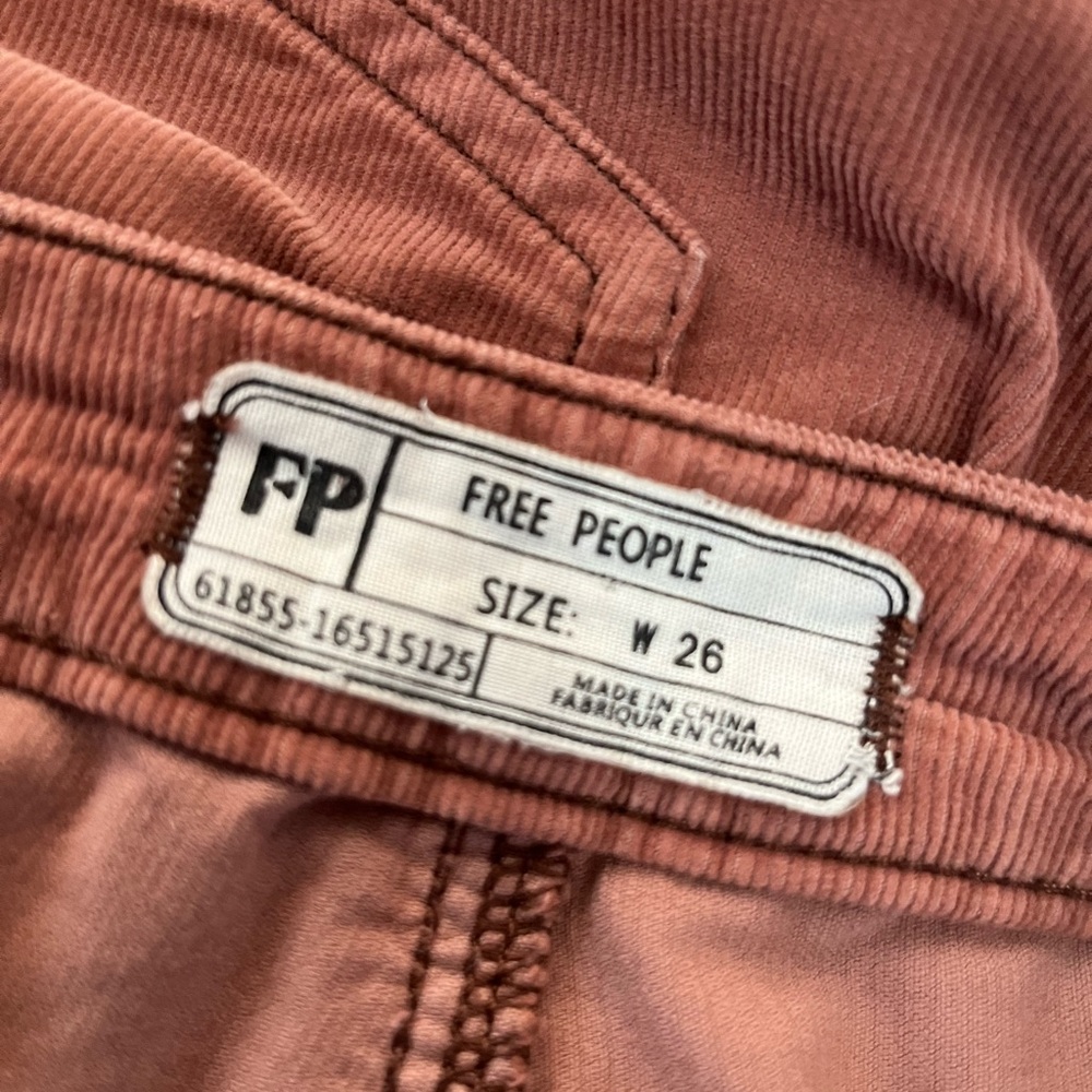 Free People Light Brown Just Float Corduroy Flare Pants Sz 26 - Picture 4 of 10